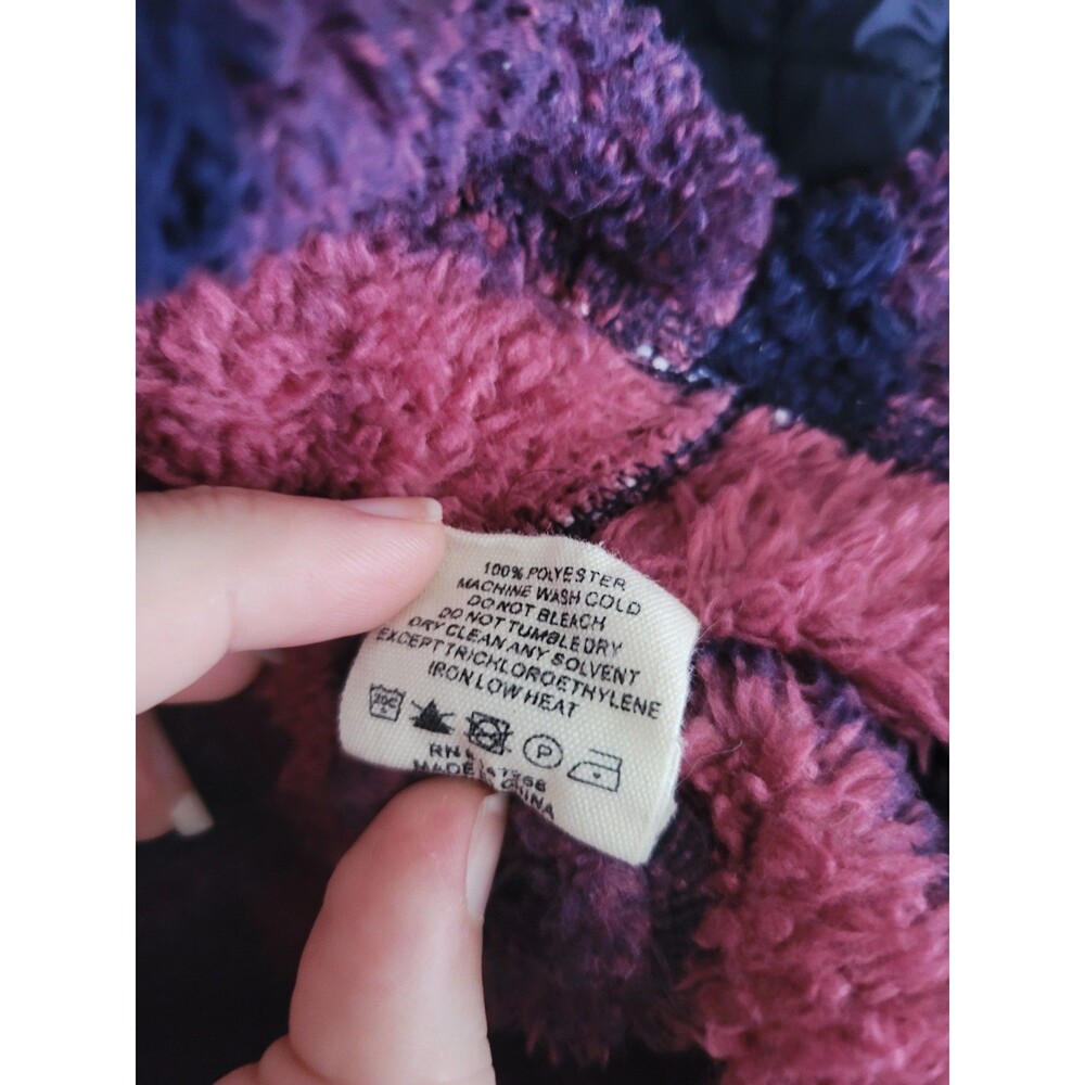 Simply Southern Women's Large Buffalo Plaid Sherpa Pullover Quilted Snap Fleece - Picture 9 of 9